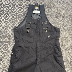Men's Black Work Overalls